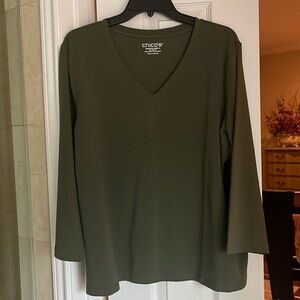 New without Tag - Chico's Women's Olive Green Top